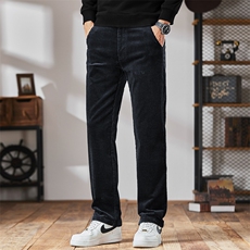 韩版加厚款复古灯芯绒舒适直筒运动休闲裤男士宽松轻奢长裤子，男装休闲裤，星座914