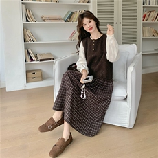 春装新款衬衫+连衣裙两件套2C153-8922-P185K278，女装连衣裙，2C153
