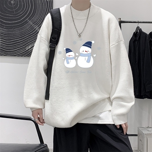 半高领毛衣男大码胖子针织衫毛线衣 M18439-P45 加绒款-P65图片