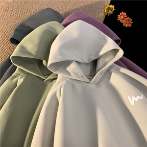 XZ222-1/NWY02/65/控78/加绒P75/控88 重磅呢料慵懒连帽卫衣图片