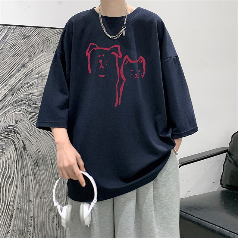 冰丝七分袖t恤男大码五分袖男短袖男中袖Q11378-P30,男装T恤,电商A040