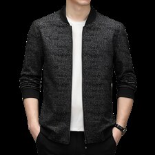 高端商务夹克中年男士立领上衣2023秋季新款爸爸春秋装外套，男装夹克，电商B212（原钱塘6029）