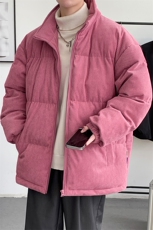冬季青少年加绒加厚立领棉衣港风休闲大码棉服外套男女6223-P100，男装棉衣，电商A441-1