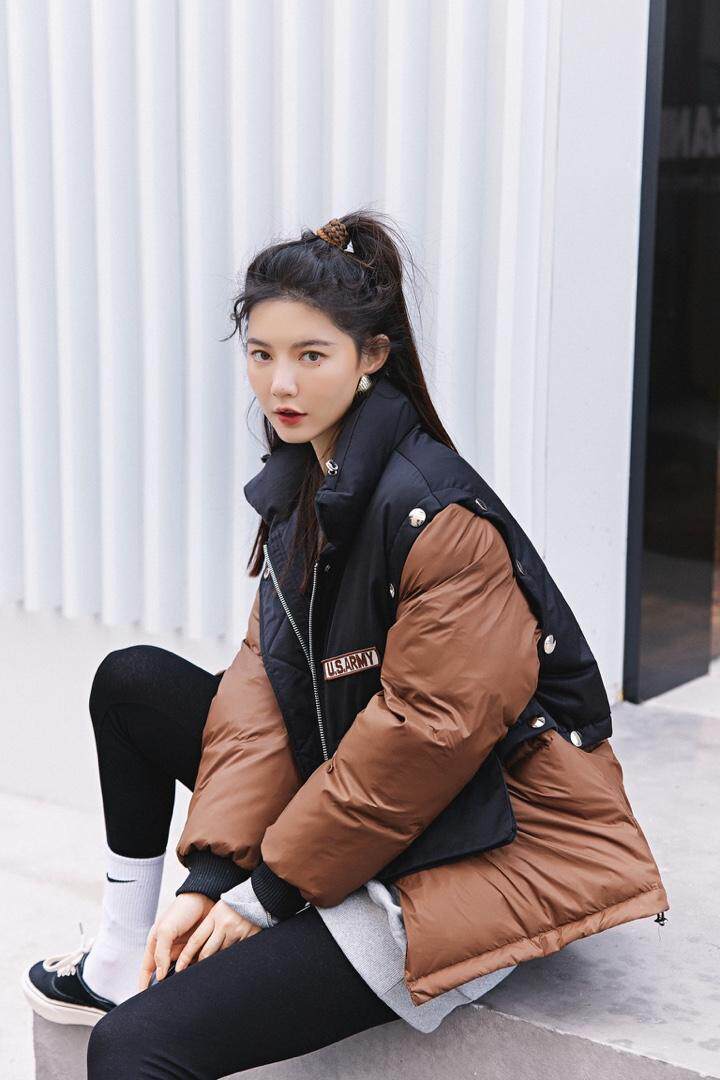 袖子了拆卸，棉衣，羽绒两个版本，女装棉衣/棉服，YOUER DENG