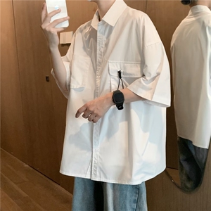夏季新款衬衫潮流慵懒男方领衬衫W1260P35图片