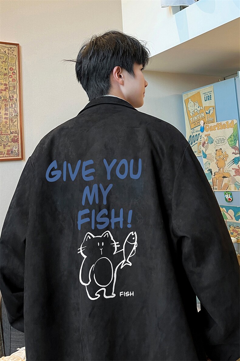 麂皮绒夹克男大码立领褂子外套JK85411-P68加绒款-P78,男装夹克,电商A040