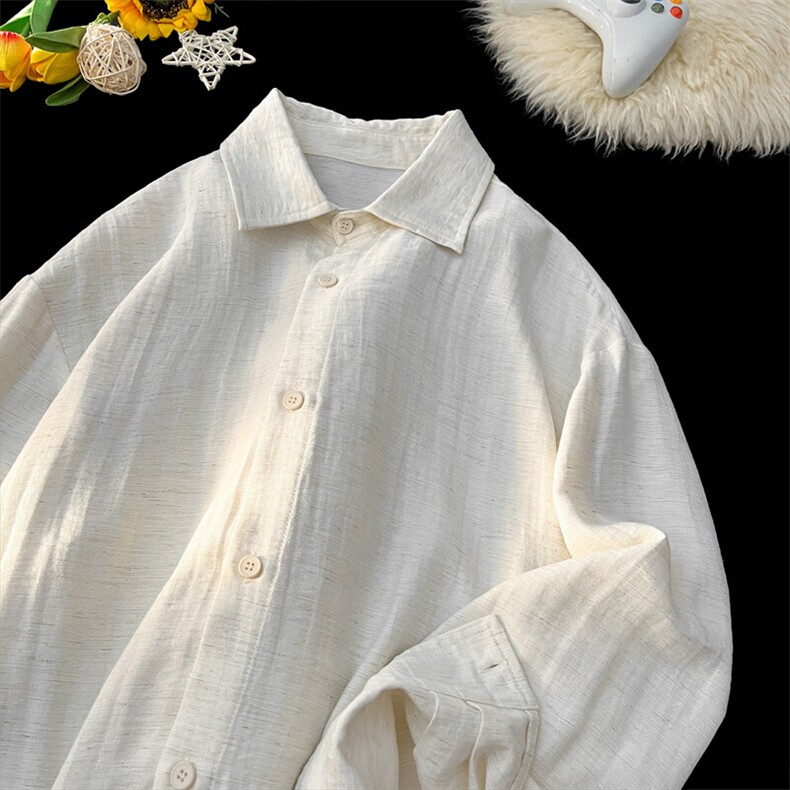 2025夏季新款港风摆拍大码防晒长袖衬衫M-5XHC25512-特P35，男装衬衫，电商A022