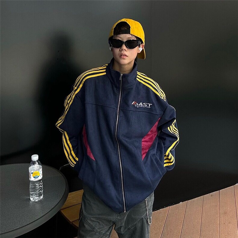 网络图现货美式复古运动班服夹克外套男RC78-P70图片