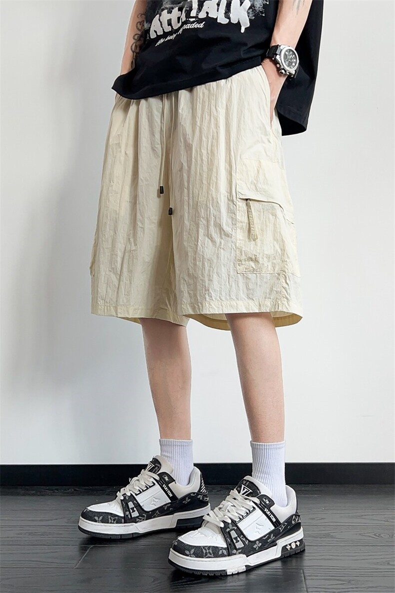 2025新款高街工装中裤速干运动男夏薄款伞兵短裤美式复古K688-P25,男装牛仔裤,星座1402-1