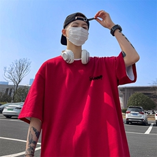抖音得物二开现货220克夏装重磅美式高街宽松短袖t恤MT269，男装T恤，电商A486-1