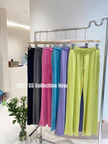 水洗纯棉高腰拖地裤，女装，G