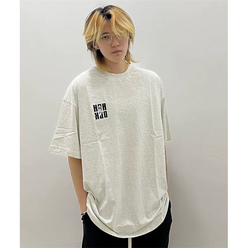 万针全刺绣工艺抖音得物高品质260克重磅纯棉双纱美式高街短袖T恤,男装T恤,电商A486