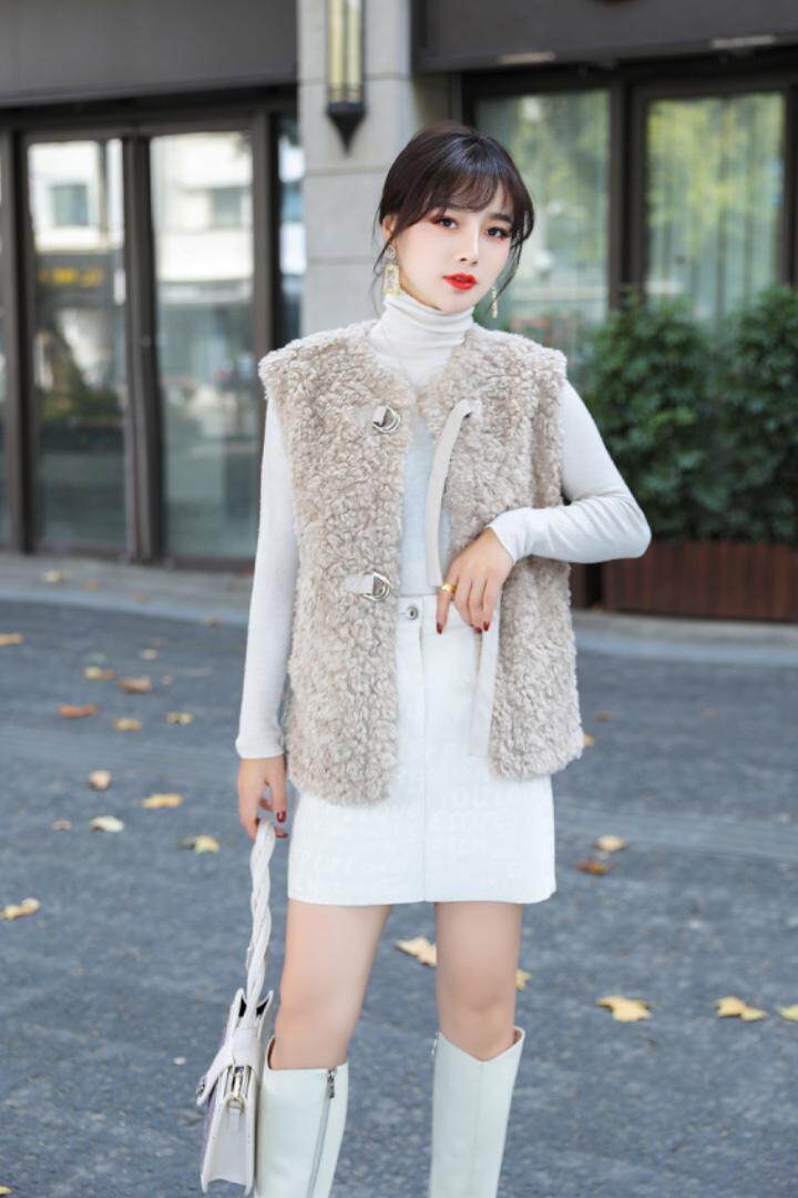 皮毛一体背心，女装背心吊带，千禧宏运