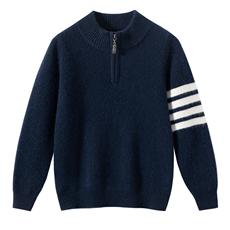 2025时尚百搭通勤简约休闲半拉链儿童羊绒衫，童装儿童羊绒衫，圣极绒童装