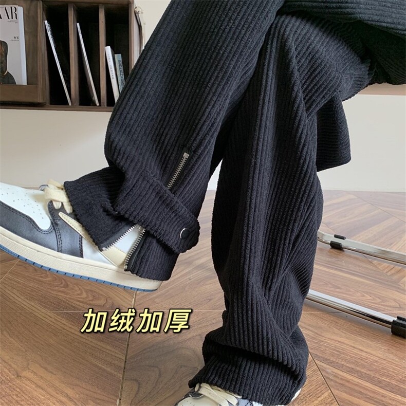 重磅粗条灯芯绒加绒加厚拉链休闲裤M~5XLXZ604-KG42JR-P65控78,男装卫衣,星座604