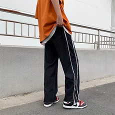 潮流春季牛仔裤男牛仔长裤毛边拉链牛仔裤E011P42，男装牛仔裤，星座1116-2