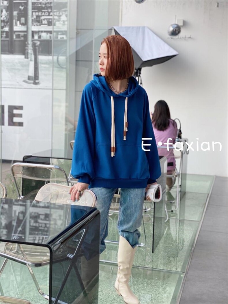 秋季宽松卫衣，女装卫衣/绒衫，E.FAXIAN伊发现