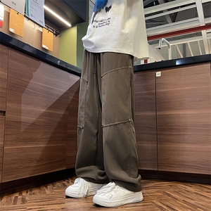 流行文艺长裤简约阔腿裤新款潮流ins女气质百搭原宿休闲裤图片