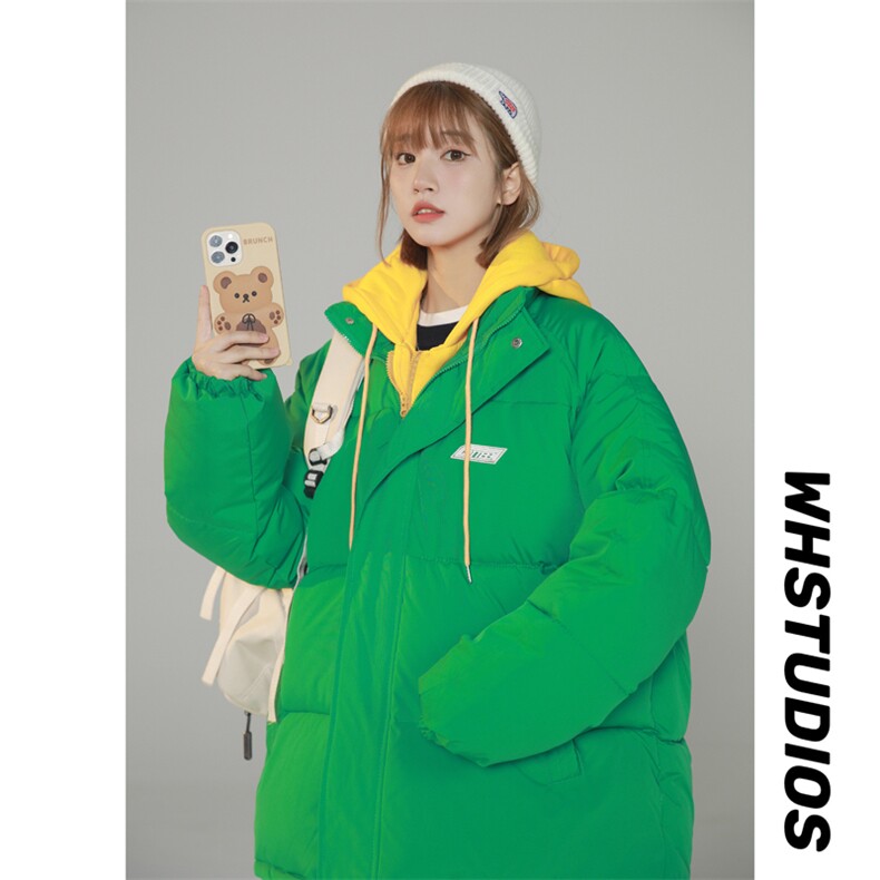 假两件棉服连帽棉衣女2025新款面包服情侣棉袄外套3314-P80控118,男装棉衣,星座207