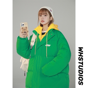 假两件棉服连帽棉衣女2025新款面包服情侣棉袄外套3314-P80控118