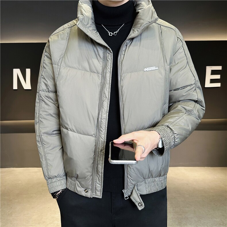 9801-P185-M-3XL标50绒店主风冬季男士休闲立领明线设计羽绒服,男装羽绒服,电商B255