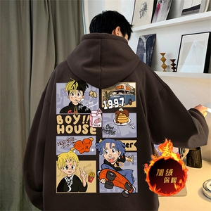 直播品质500克重磅秋冬美式加绒加厚卫衣外套Y188常规P35加绒P40图片