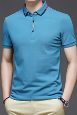 短袖t恤男半袖2023夏季韩版潮流修身翻领polo男体恤衫夏天衣服男，男装T恤，电商B212（原钱塘6029）