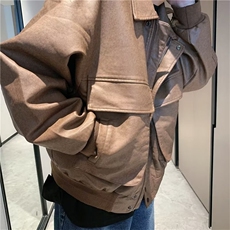 美式复古情侣装机车皮衣夹克男女春秋韩版宽松帅气外套休闲上衣潮，男装夹克，星座218-1（原230）