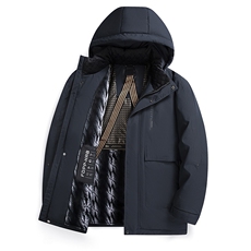 男士羽绒服短款2024新款连帽可拆卸鹅绒服商务休闲冬季外套，男装羽绒服，电商B212（原钱塘6029）