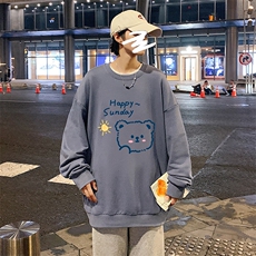 S6309-P28秋季圆领卫衣男大码韩版宽松长袖外套，男装卫衣，电商A040