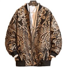 2021秋冬刺绣夹克加棉外套情侣提花上衣mj202-p120，男装夹克，电商B288