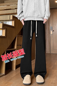 加长高个子微喇裤子男秋季潮牌拉链卫裤190cm美式运动裤KZ032P58图片