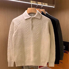 网络图YM201原版高品质针织衫黑色杏色灰色M~3XL，男装针织衫/毛衣，星座1210-1