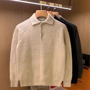 网络图YM201原版高品质针织衫黑色杏色灰色M~3XL