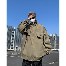 2024新款立领工装上衣潮牌休闲夹克外套宽松痞帅青年潮W8281-P60，男装夹克，星座512-4