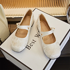 玛丽珍鞋女2024夏季新款珍珠一字带时装单鞋女休闲百搭女鞋，女鞋单鞋，电商A223