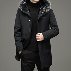 冬季新款中年男士白鸭绒羽绒连帽派克服男冬装外套TLM8865-P530，男装羽绒服，电商B212（原钱塘6029）