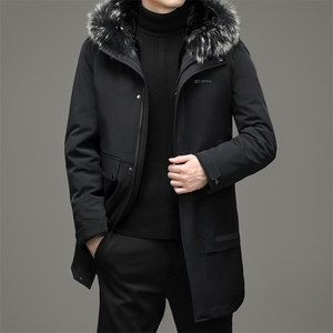 冬季新款中年男士白鸭绒羽绒连帽派克服男冬装外套TLM8865-P530图片