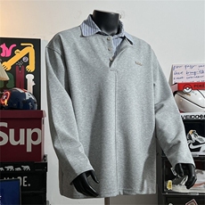 DSA028-WY2503P50假两件衬衫领华棉卫衣78，男装卫衣，电商A028
