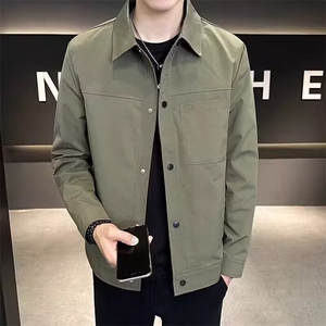春秋新款男士翻领夹克潮流百搭工装外套休闲上衣服JK71-P53图片