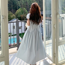 夏装新款A版连衣裙大裙摆2C317A-8515-P145-K208，女装连衣裙，2C317A