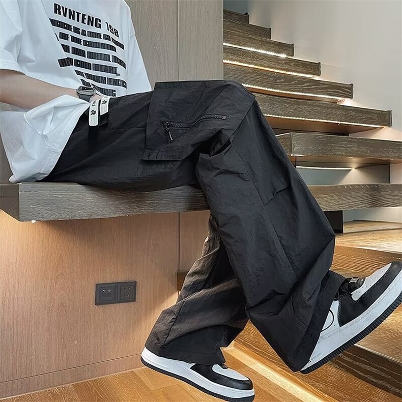 夏季新款潮牌宽松直筒工装裤大口袋休闲冲锋裤男现货K7929-P45，男装工装外套，星座512-3