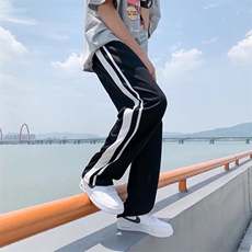 休闲裤男潮流宽松垂感拖地夏季薄款男裤美式高街运动裤K0103-P30，男装休闲裤，星座308B-1