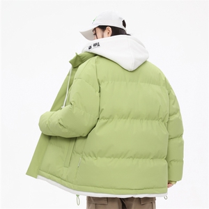 2023高品质中性风男女休闲连帽假两件棉衣外套618A-M002图片