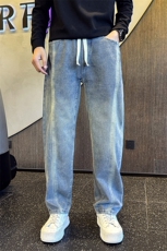 2026春季新款牛仔裤男士直筒裤潮牌工装长裤社会小伙潮901N36P58，男装牛仔裤，星座901