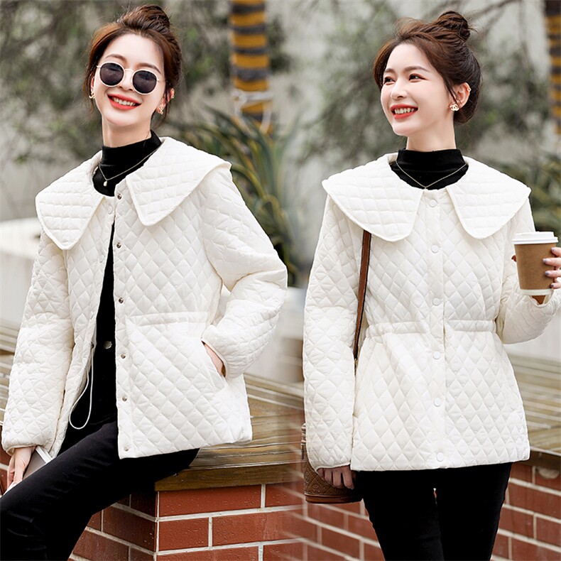 2024秋冬装新款羽绒棉棉衣时尚简约高级感淑女街拍潮流休闲绗线，女装棉衣/棉服，尚洛菲