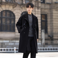 2W件得物精品毛呢大衣男中长款风衣男长款F1722-P115外景B，男装风衣，星座401
