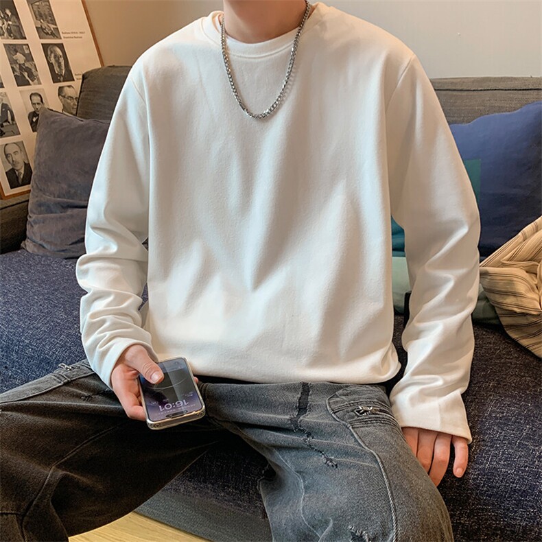 wassuphappy鸭绒长袖t恤男款春秋季潮牌保暖打底衫羽绒防寒内搭,男装T恤,电商D206-1