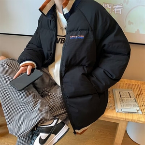 日系复古立领工装棒球服男装春秋季休闲潮牌棉衣帅气潮流拼色外套图片