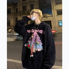 水貂绒日系可爱软糯猫咪毛衣女冬季外穿温柔慵懒风毛针织MY92，男装针织衫/毛衣，星座1116A-1（原606A）